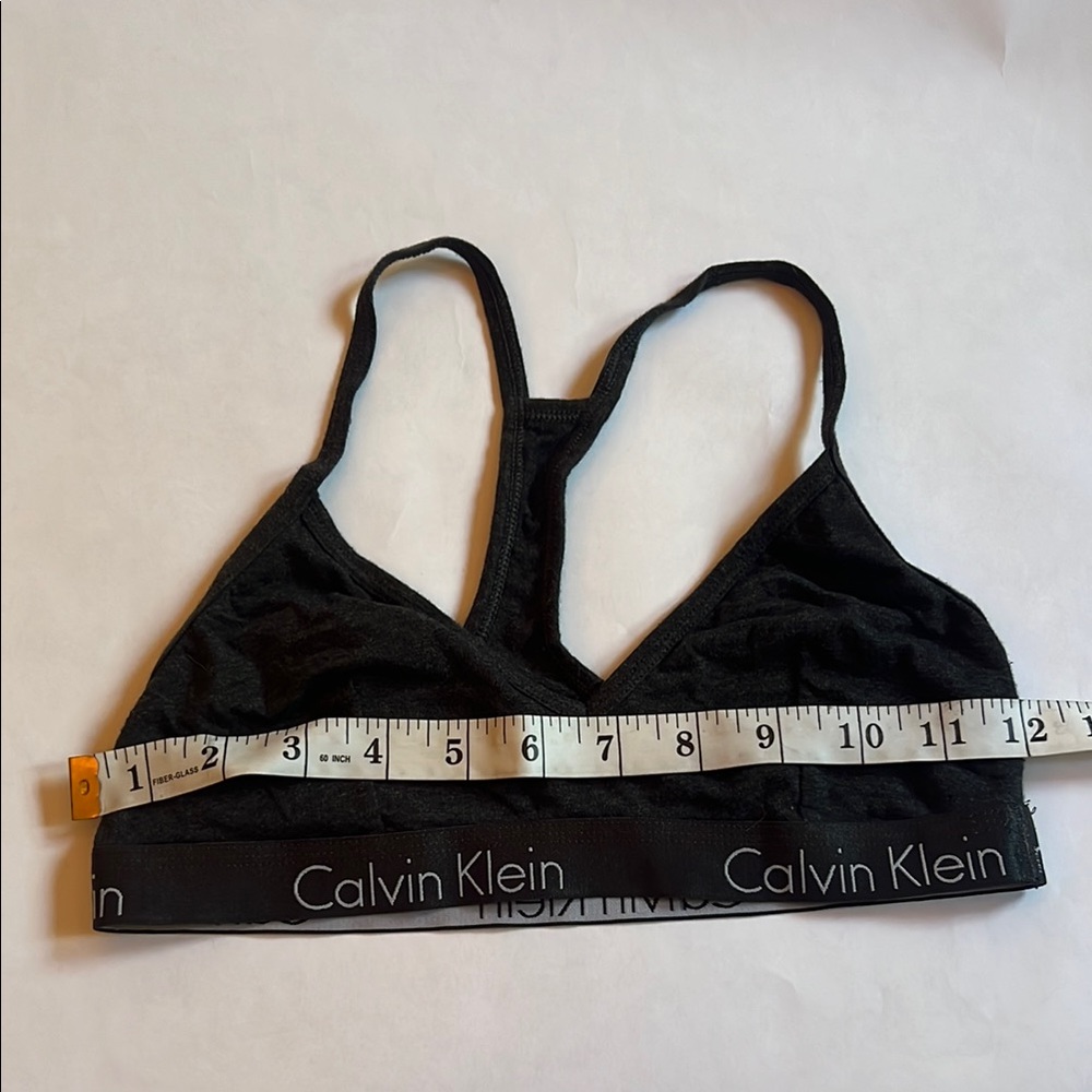 Calvin Klein Black Bralette with Triangle Cups and Elastic Band